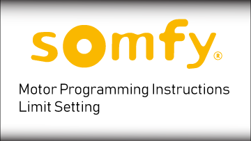 Somfy Limit Setting